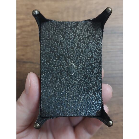 VTG Sweet Romance Trinket Box Ladies Dresser Mixed Brass Pewter Lamp Clock A11 - Picture 5 of 6